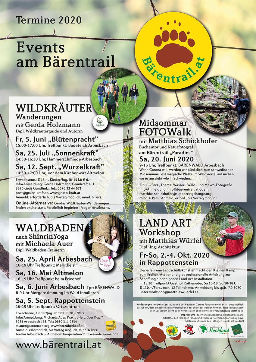 Bärentrail Events 2020 Plakat