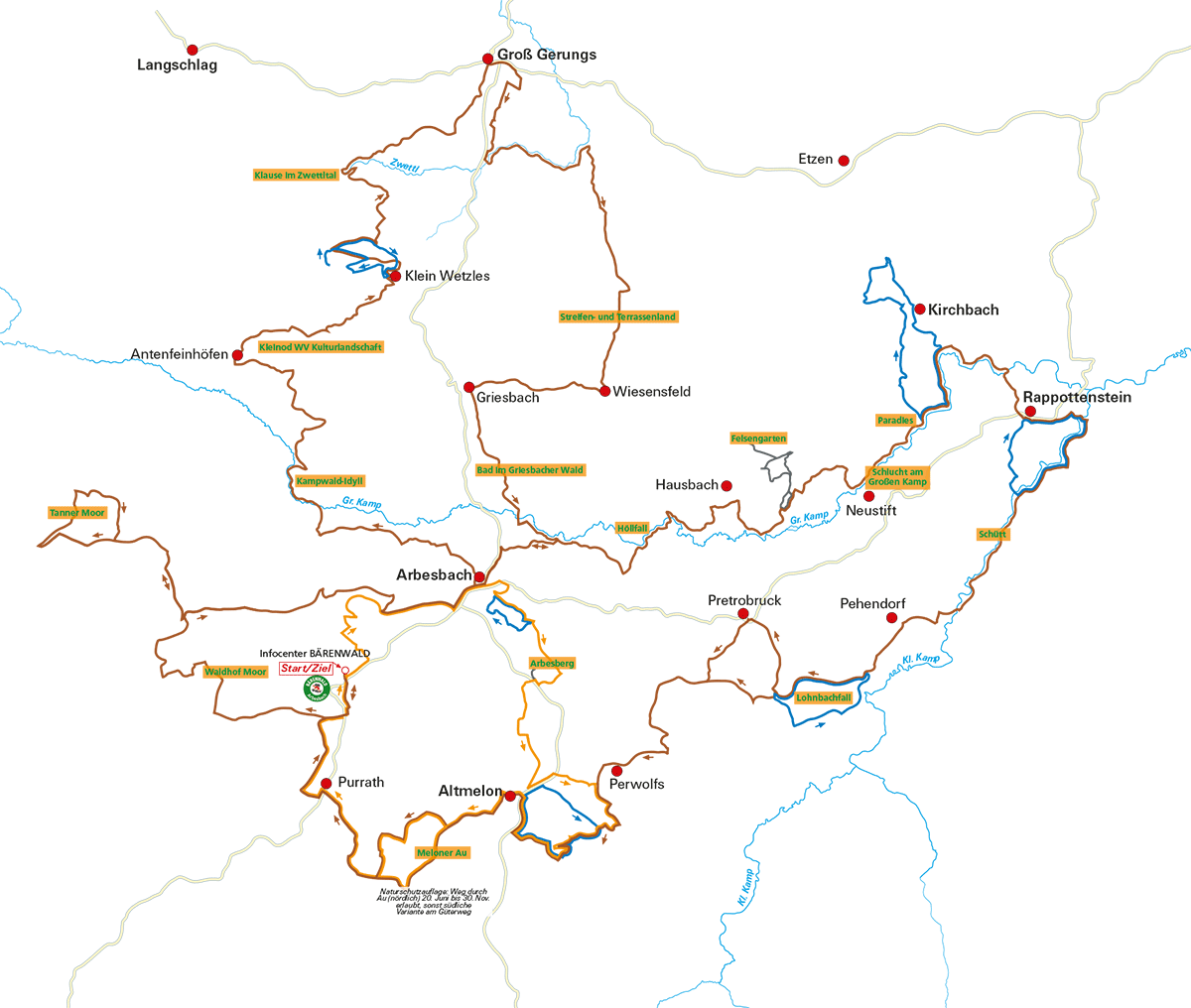 Bärentrail Übersichtskarte Bärentrail Übersichtskarte