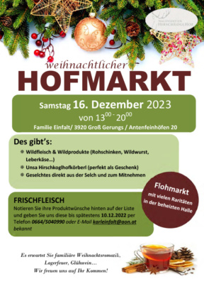 Weihnachtlicher Hofmarkt-2023_HirschKoglHof_Cover