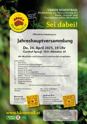 Bärentrail Plakat Einladung Jahreshauptversammlung 2025