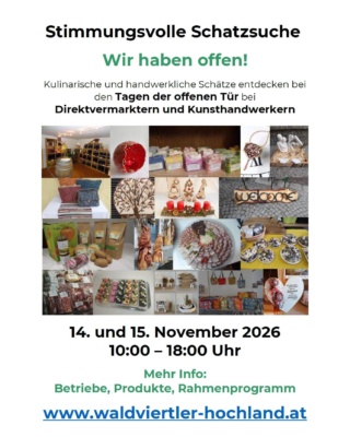 Stimmungsvolle Schatzsuche Waldviertler Hochland 14./15. Nov. 2026